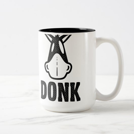 2 Couleurs DONK - Noir sur le blanc - tasse (Droit)