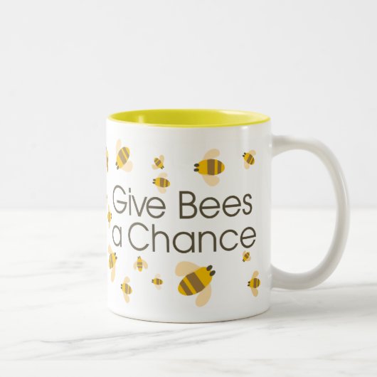 2 Couleurs Donnez à des abeilles une tasse d'occasion (Droit)