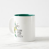2 Couleurs Double tasse de logo de NNPS (Devant gauche)