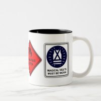 Dragon de danger - tasse drôle de geek de panneau