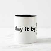 2 Couleurs Drôle jouons-le par la tasse de café de citation (Centre)