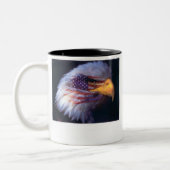2 Couleurs EAGLE ET DRAPEAU AMÉRICAIN ! TASSE 11oz (Gauche)
