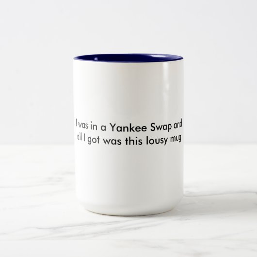 2 Couleurs Échange de Yankee - tasse drôle (Centre)