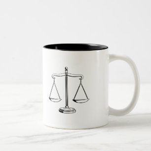 2 Couleurs Échelles de justice - tasse