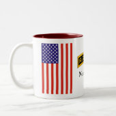 2 Couleurs École de garde forestière d'armée - tasse à deux (Gauche)