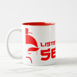 2 Couleurs Écoutez la tasse de Sensei (blanc/rouge)
