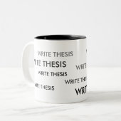 2 Couleurs Écrivez la tasse de rappel de thèse (Devant gauche)