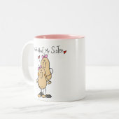 2 Couleurs Écrous au sujet de ma tasse de soeur (Devant gauche)