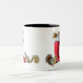 2 Couleurs Écureuils dans la tasse de la botte de Père Noël (Centre)