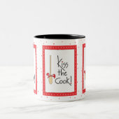 2 Couleurs Embrassez le cuisinier ! tasse (Centre)