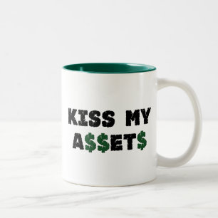 2 Couleurs Embrassez ma tasse drôle d'investisseur de