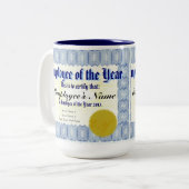 2 Couleurs Employé de la tasse de certificat d'année (Devant gauche)