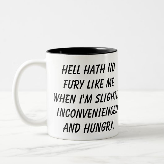 2 Couleurs "Enfer Hath tasse d'aucune fureur" (Gauche)