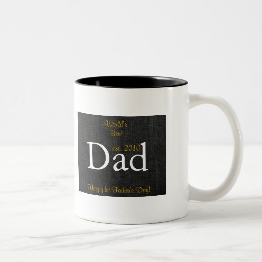 2 Couleurs ęr Fête des pères : Tasse (Droit)