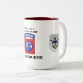 2 Couleurs ęr MILLIARD (ABN) 325 TASSE de l'INFANTERIE 82D (Devant droit)