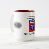 2 Couleurs ęr MILLIARD (ABN) 325 TASSE de l'INFANTERIE 82D (Devant gauche)