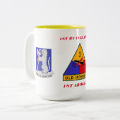 2 Couleurs ęr TASSE BLINDÉE d'ARMURE de BATAILLON (Devant gauche)