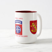 2 Couleurs ęr TASSE d'ARTILLERIE de CAMPAGNE de BATAILLON (Devant droit)
