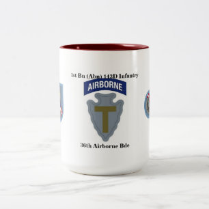 2 Couleurs ęr Tasse de Bde d'Abn d'infanterie trente-sixièm