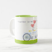 2 Couleurs Est ensemble mon endroit préféré à être tasse (Devant gauche)