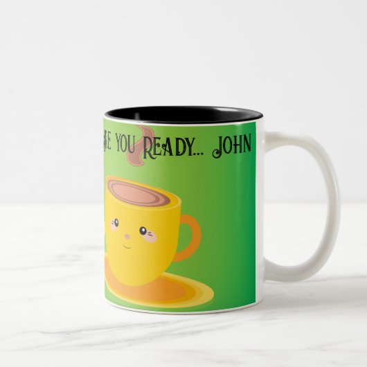 2 Couleurs Êtes-vous Prêt Tasse Nom Tasse à Thé/Café (Droit)