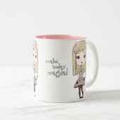 2 Couleurs Faites aujourd'hui la tasse magique (Devant droit)