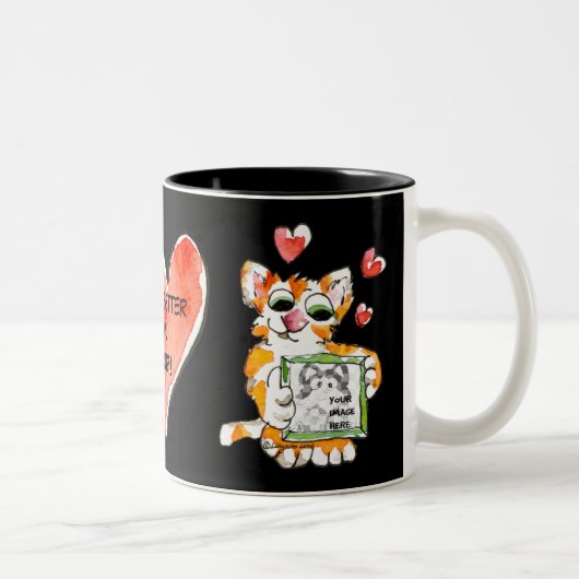 2 Couleurs Faites votre propre tasse mignonne de chat (Droit)