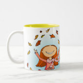 2 Couleurs "Fallin autour !" Tasse d'automne/chute (Gauche)