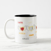 2 Couleurs Famille des anges affectueux - tasse - Cus… - (Gauche)
