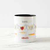 2 Couleurs Famille des anges affectueux - tasse - Cus… - (Centre)