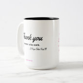 2 Couleurs Femmes de Merci qui travaillent la tasse (Devant gauche)