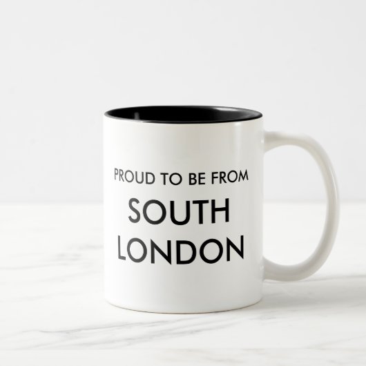 2 Couleurs Fier d'être des sud de Londres ! Tasse (Droit)