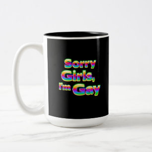 2 Couleurs Filles désolées, tasse d'homosexuel du ` m d'I