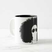 2 Couleurs Fiston tasse noire/blanche de Rey (Devant gauche)