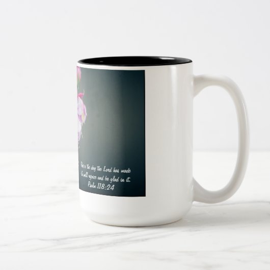 2 Couleurs Fleur avec la tasse de vers de bible (Droit)