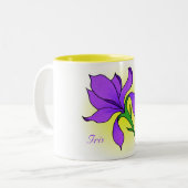 2 Couleurs Fleur d'iris - tasse (Devant gauche)