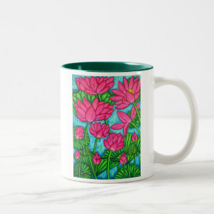 2 Couleurs Floral génial - tasse de café de Lotus