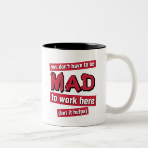 2 Couleurs Fou à la tasse de travail