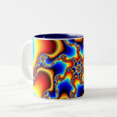 2 Couleurs Fragile - tasse de fractale (Devant gauche)
