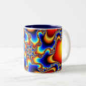 2 Couleurs Fragile - tasse de fractale (Devant droit)