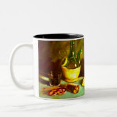 2 Couleurs Fromage et vin dans une tasse (Gauche)