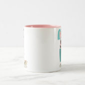 2 Couleurs gay pride rose et blanc tasse de la Saint-Valentin (Centre)