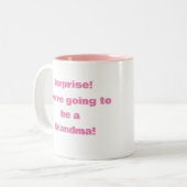 2 Couleurs Grand-mère Surprise bébé tasse (Devant gauche)