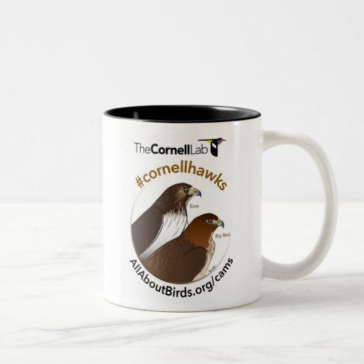 2 Couleurs Grand rouge et tasse d'illustration d'Ezra (Droit)