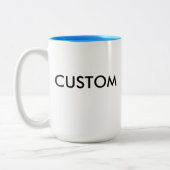 2 Couleurs Grande 15oz tasse à deux tons faite sur commande - (Gauche)