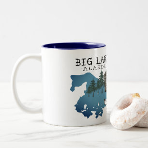 2 Couleurs Grande tasse de cabine de l'Alaska de lac