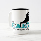 2 Couleurs Grande tasse de café avec logo noir (Devant gauche)