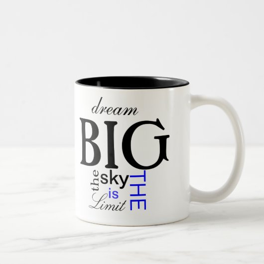 2 Couleurs GRANDE tasse de café rêveuse (Droit)