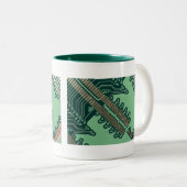 2 Couleurs Grande tasse de carte (Devant droit)