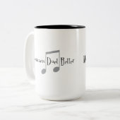 2 Couleurs Grande tasse de duo (notes) (Devant gauche)